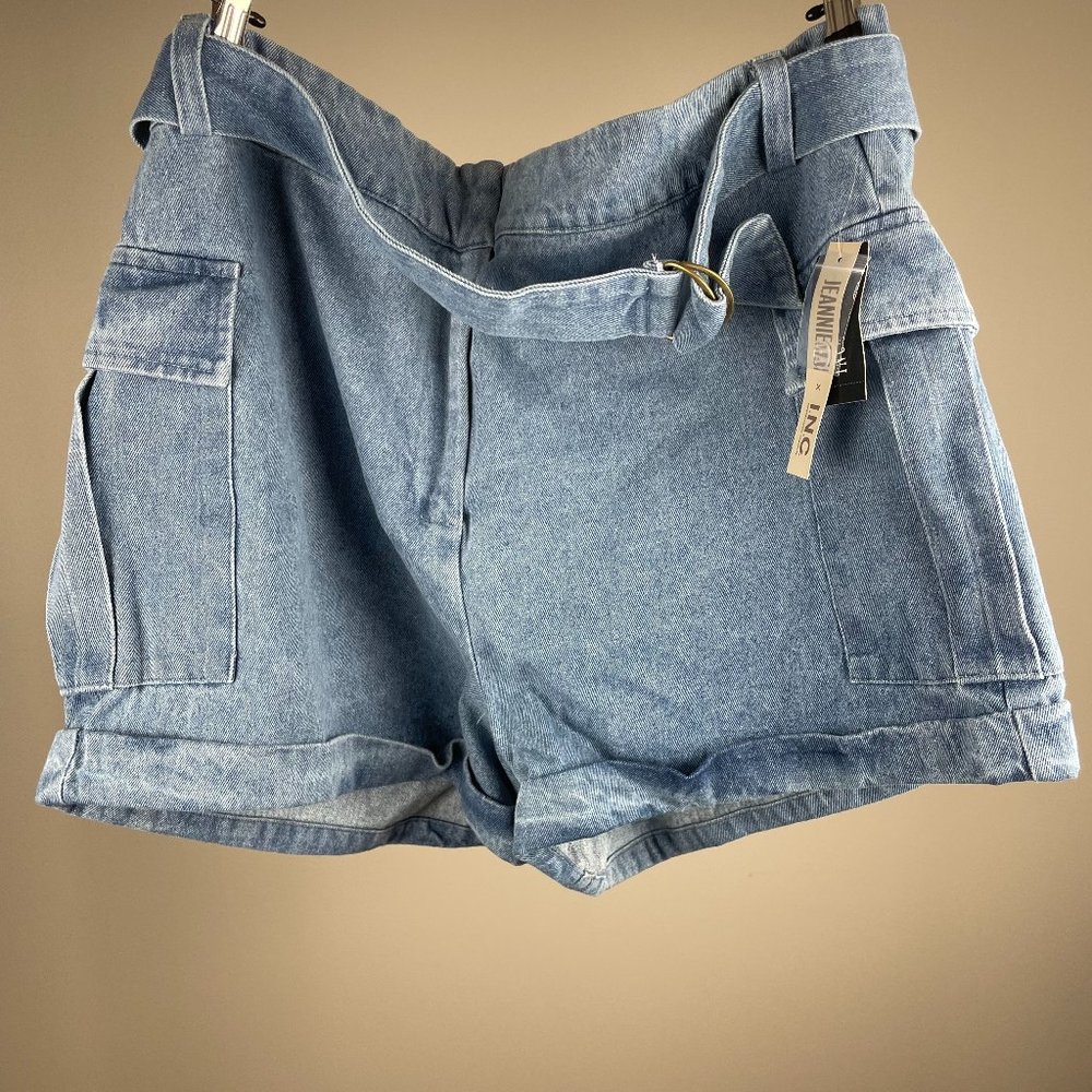 INC Denim Shorts with Belt Plus Size 18X Large Pockets Stylish NWT
